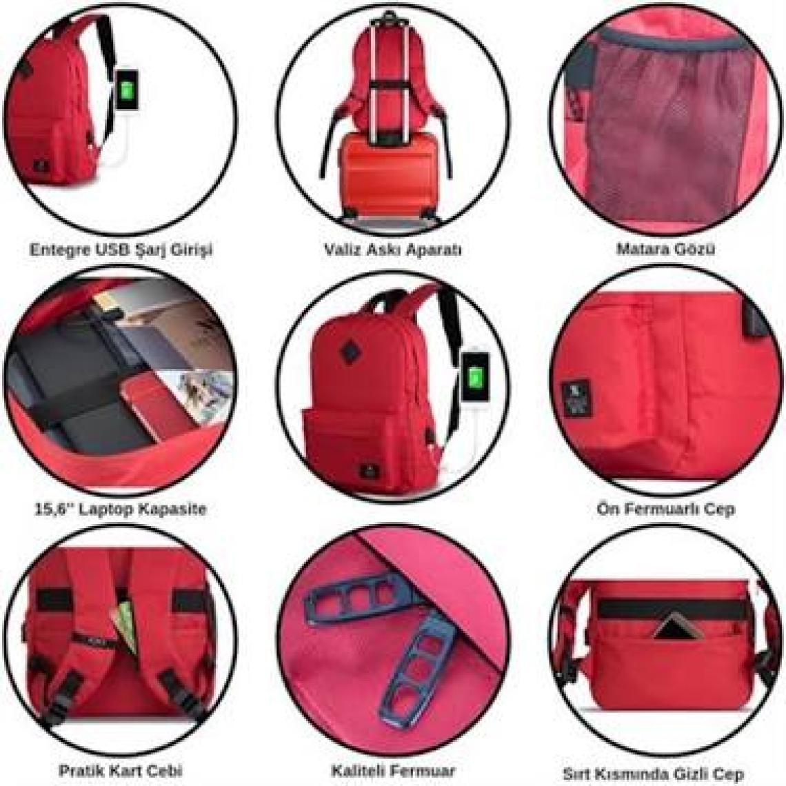 My Valice Smart Bag Specta USB Şarj Girişli Akıllı Sırt Çantası Lacivert