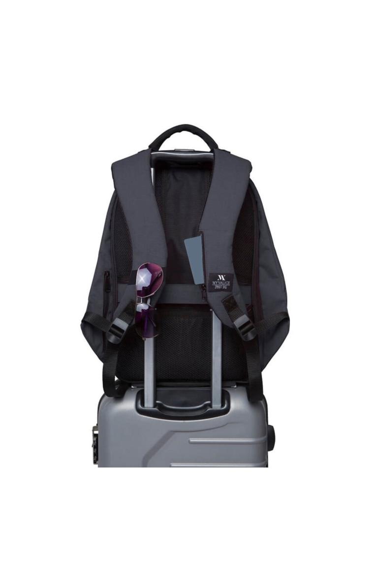 My Valice Smart Bag Secret USB Şarj Girişli Akıllı Sırt Çantası Füme