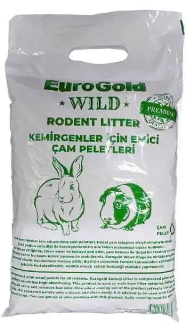 Eurogold Wild Rodent Litter Kemirgen İçin Emici Çam Peleti Taban Altlığı 5 Lt