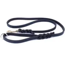 Eğitim Serisi Örgülü Yağlı Deri Köpek Gezdirme Kayışı S 1.1x150cm Kahverengi