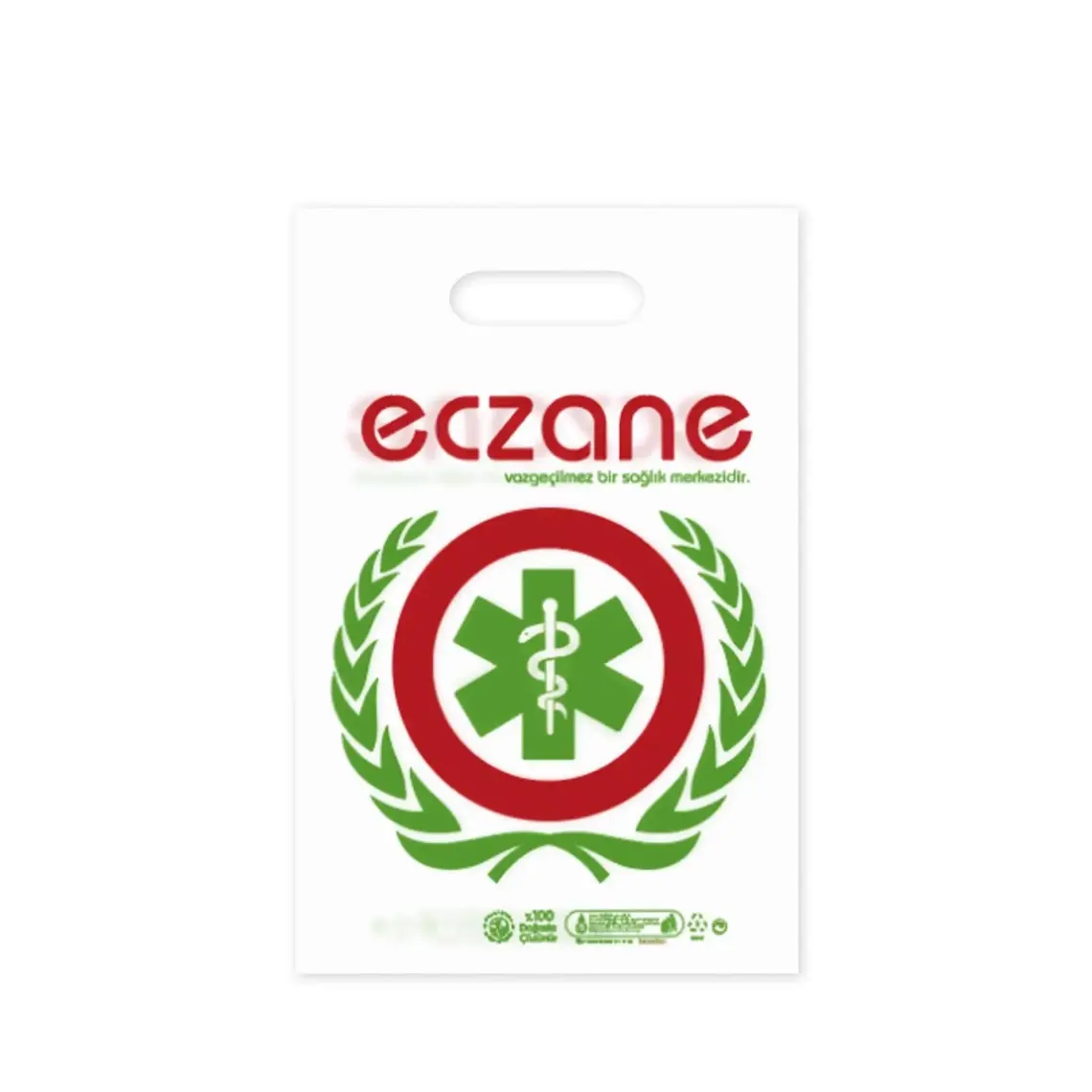 Naksan Elgeçme Eczane Poşeti (No:0) 20X30 cm (Tasarım 5) - 100 Adet