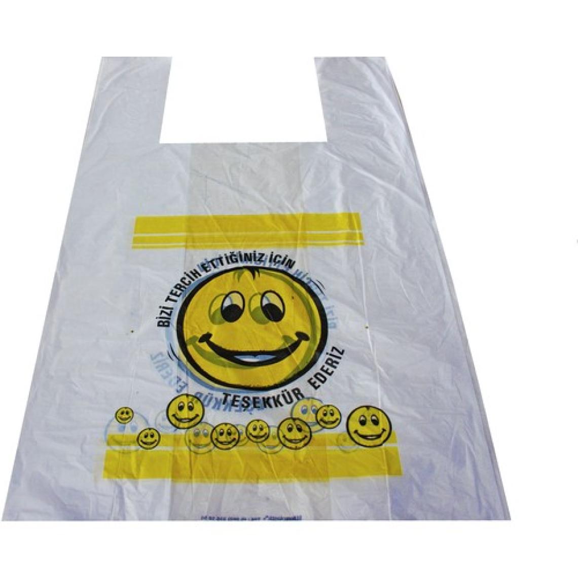 İlka Rulo Hışır Poşet Smile Baskılı Orta Boy  150'Li