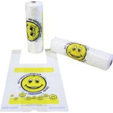 İlka Rulo Hışır Poşet Smile Baskılı Orta Boy  150'Li
