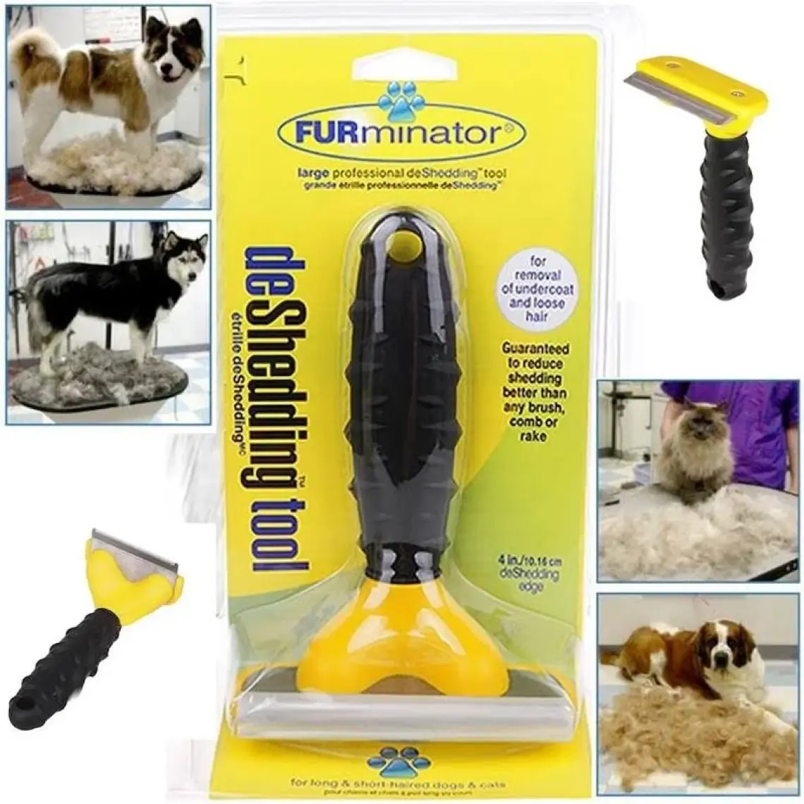 Furminator Uzun Tüylü Köpekler Için Temizlenebilir Tarak Büyük