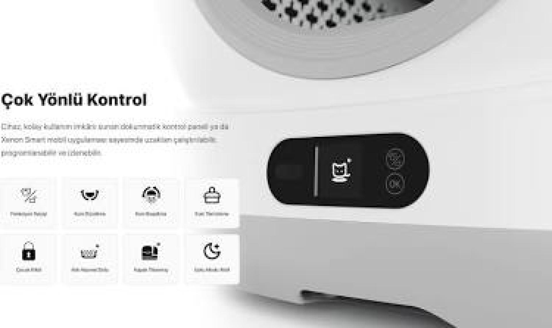 Xenon Smart Akıllı Otomatik Kedi Tuvaleti Uv Sterilizasyonlu 72L Hacim 7l Kapasiteli Mobil Uygulama Kontrollü Cat Cleaner X8624