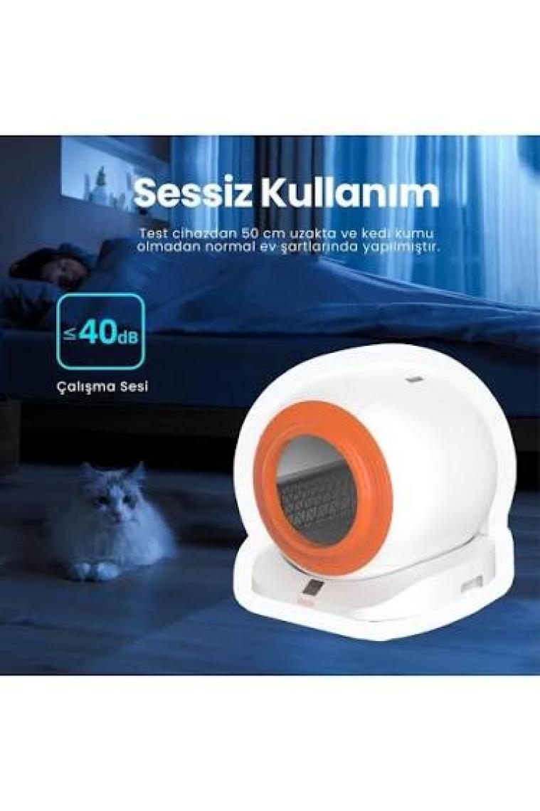 Groove Q-Clean Wi-Fi Otomatik Akıllı Kedi Tuvaleti Turuncu (Ultra Sessiz+Akıllı Sprey Koku Giderici+App Kontrol+Akıllı Sensör)