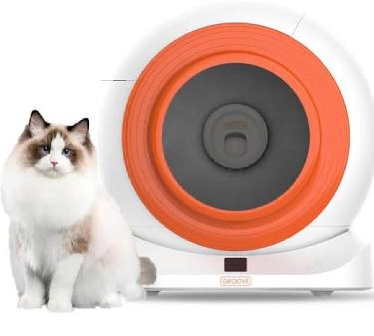 Groove Q-Clean Wi-Fi Otomatik Akıllı Kedi Tuvaleti Turuncu (Ultra Sessiz+Akıllı Sprey Koku Giderici+App Kontrol+Akıllı Sensör)