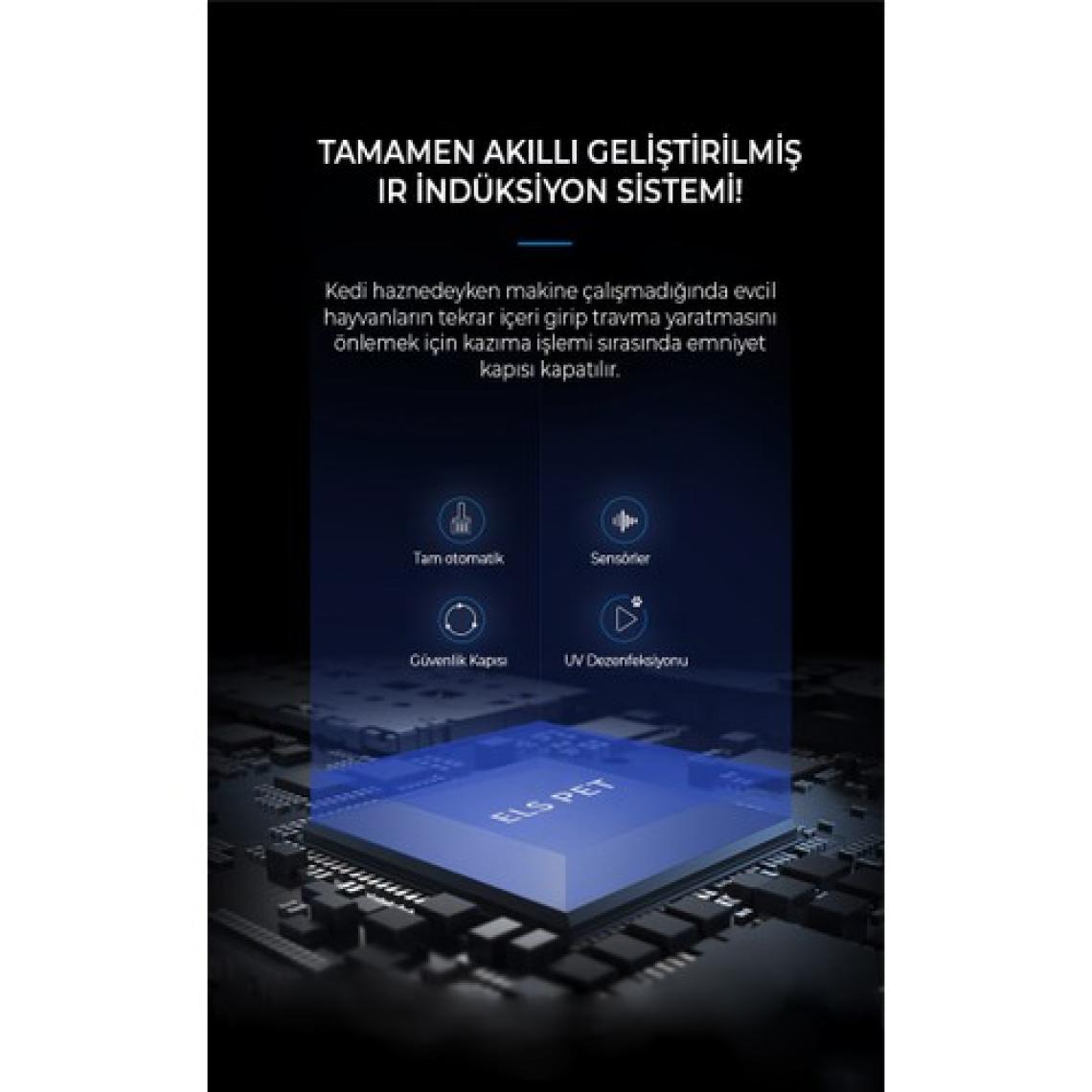 Smart Pro Akıllı Otomatik Kedi Tuvaleti , App Kontrol , Uv Temizleme SCT01