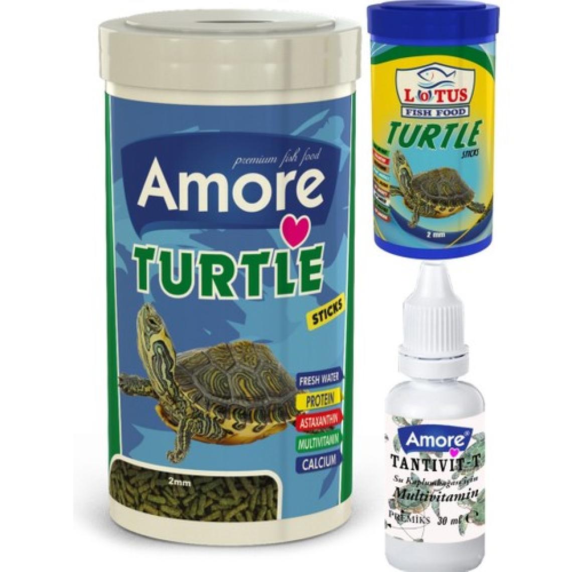 Amore Turtle Sticks 1000ML + 100ML Kutu ve Multi Vitamin 30CC