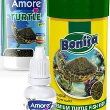 Amore Turtle Green Sticks 125 + 250 ml Bonisa Su Kaplumbağası Yemi ve Multivitamin
