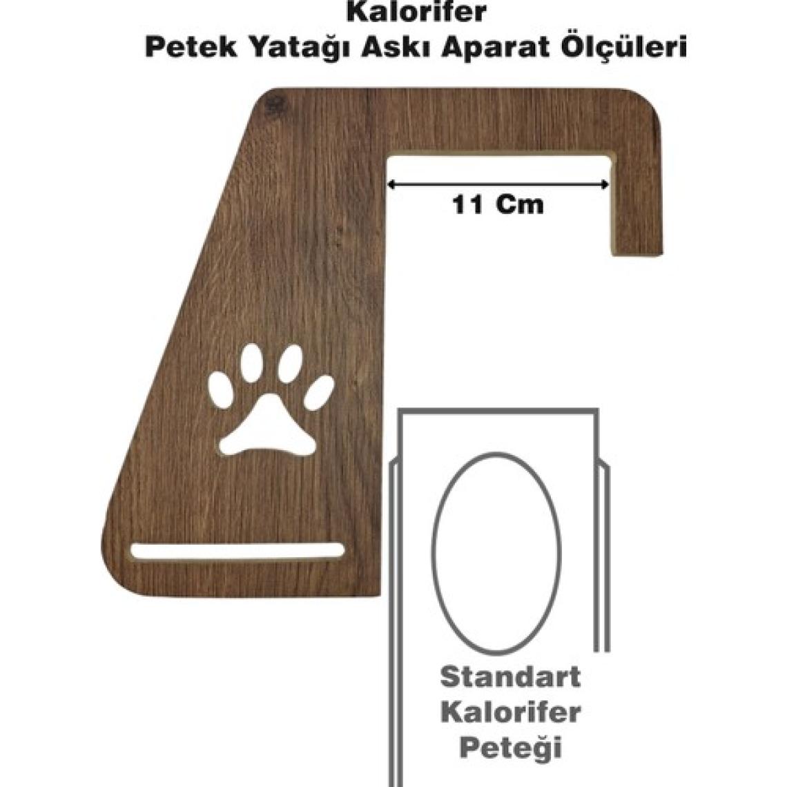 Kalorifer Petek Radyatör Yatağı Kedi Peluş Kalorifer Yatağı (Kolay Montaj Geçmeli Sistem)