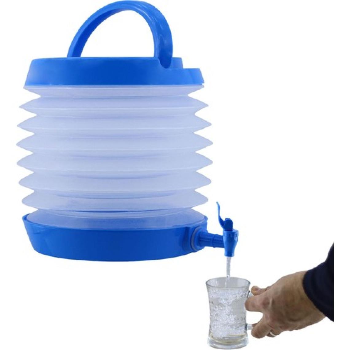 Körüklü Katlanabilir Su Sebili Termos Çeşmeli 5.5 Litre Piknik Kamp Pratik Su Ayran Içecek Bidonu