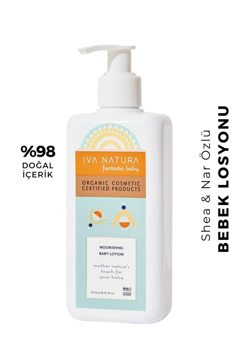 Organik Sertifikalı %98 Doğal Besleyici Bebek Losyonu Shea Ve Nar Özlü 250ml