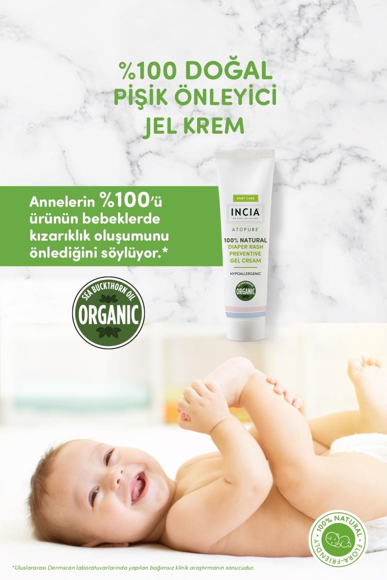 %100 Doğal Pişik Önleyici Jel Krem Organik Yalancı İğde Bakım Kremi Bitkisel 60 ml