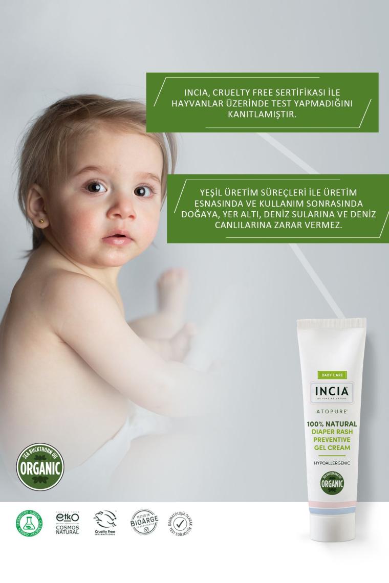%100 Doğal Pişik Önleyici Jel Krem Organik Yalancı İğde Bakım Kremi Bitkisel 60 ml