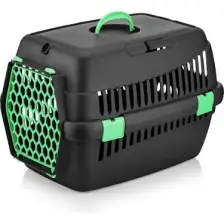 Milo Kedi Köpek Taşıma Çantası Orta Boy Siyah/Yeşil