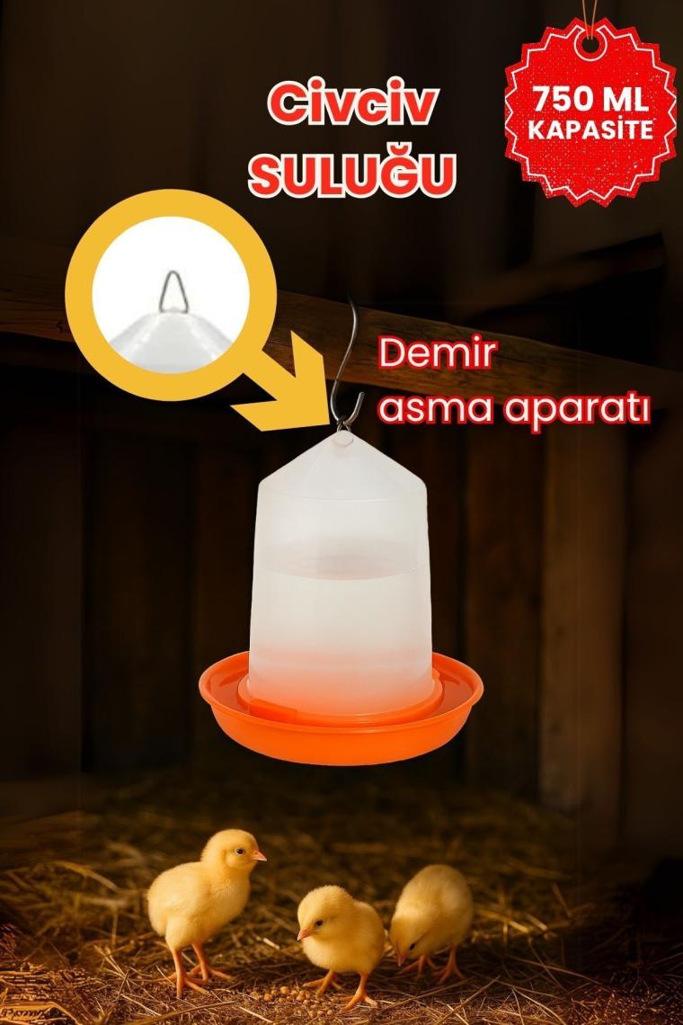 Civciv Başlangıç Suluk Ve Yemlik Takım 750 ml Keklik Güvercin Suluğu Bıldırcın Yemliği