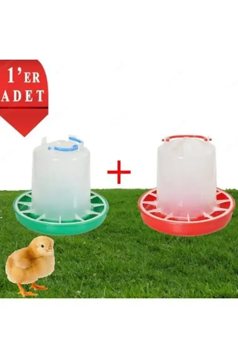 Stella Moda Civciv Bıldırcın Yemlik ve Suluk Takım 1.5 Litre Güvercin Keklik Kuş Yemliği Suluğu Muhabbet Kuşu