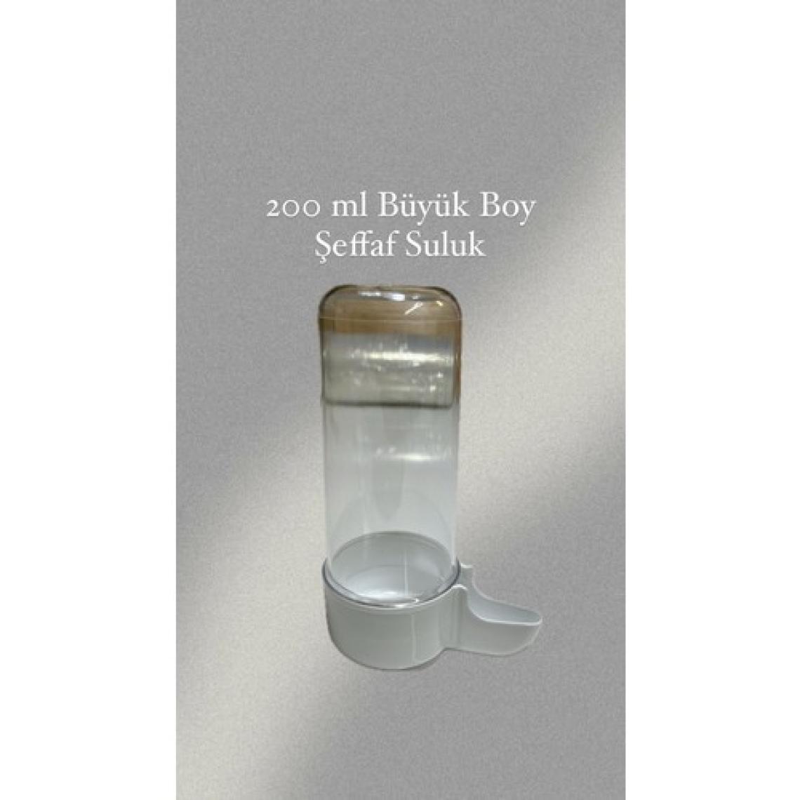 Tisertt 200 ml Büyük Boy Şeffaf Kuş Suluğu