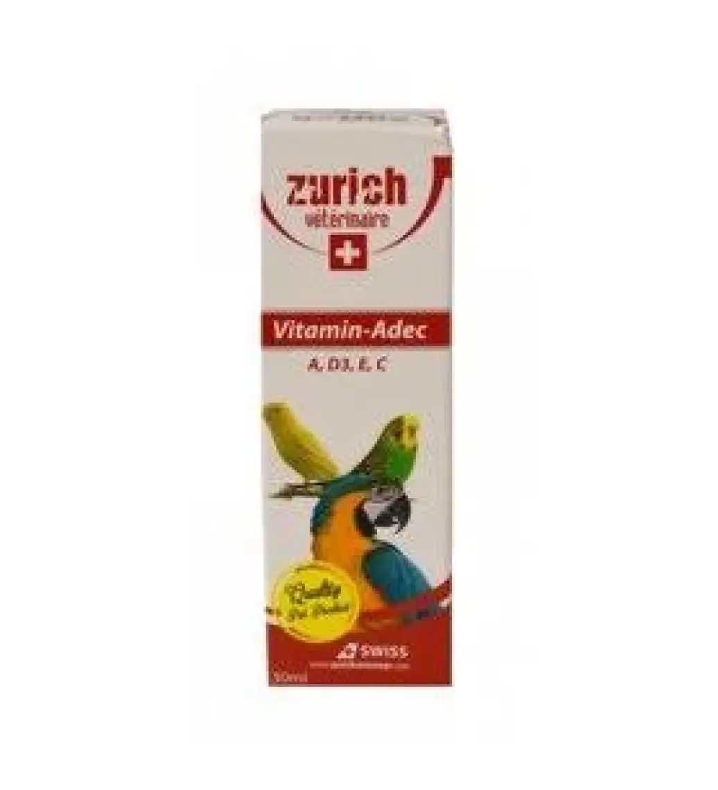 Zurich Kuş Vitamini A, D3, E, C Vitaminleri 30 Ml