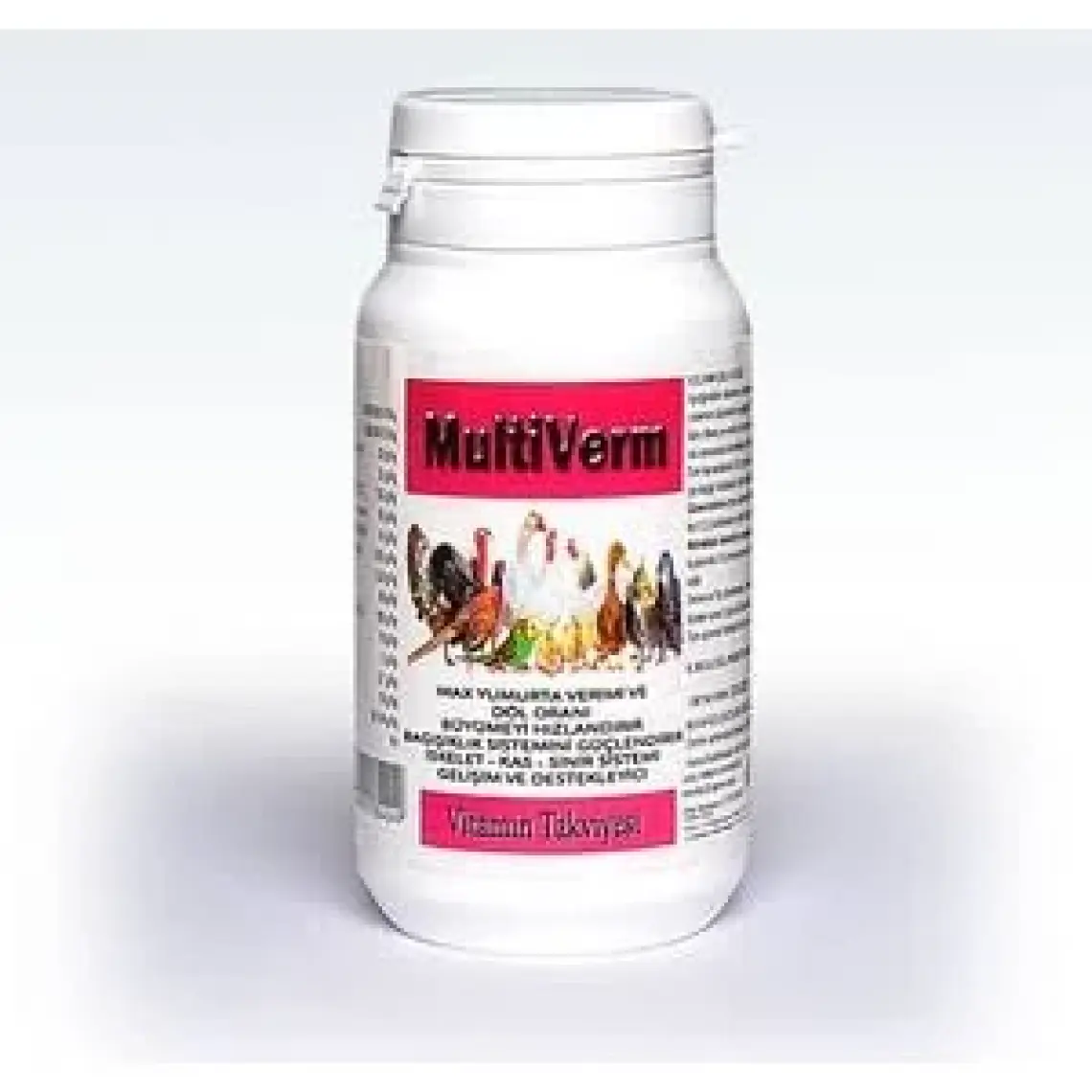 MULTİVERM Yumurta verimini Artırıcı - Gelişim için Tavuk Civciv Kaz Keklik Muhabbet Kuşu Kanarya Güvercin Multivitamin Vitamin