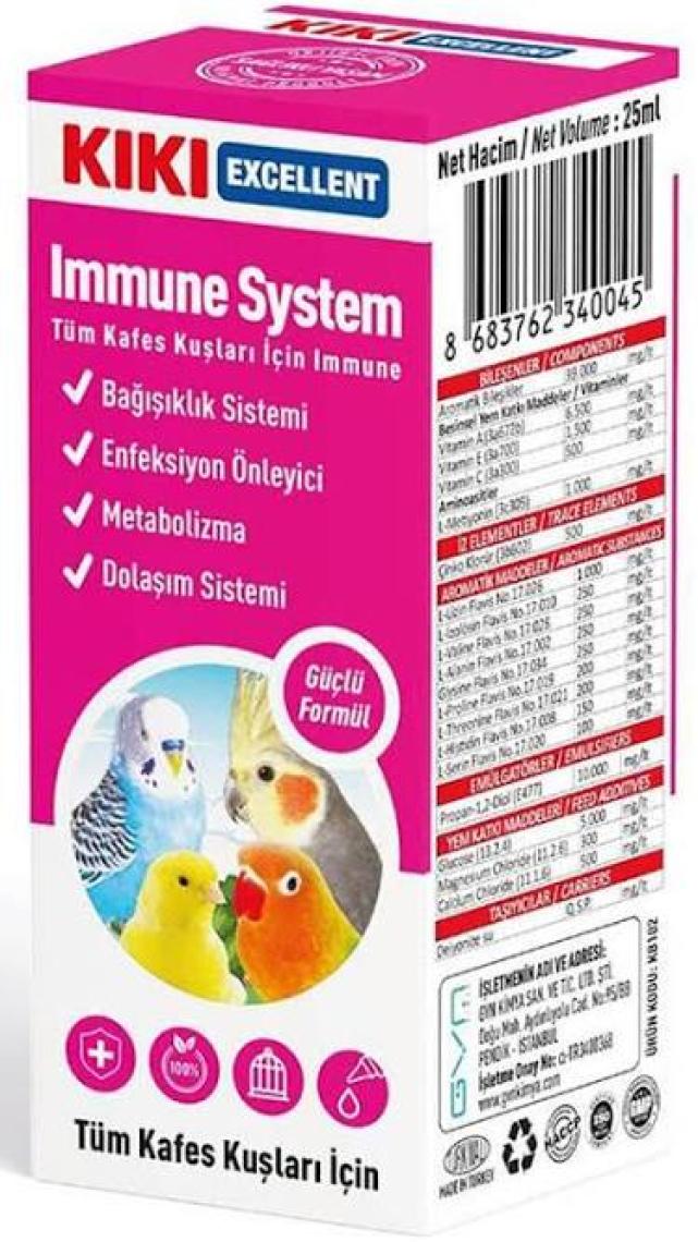 Kiki Excellent Kuş Immune System 25 Ml. KB102