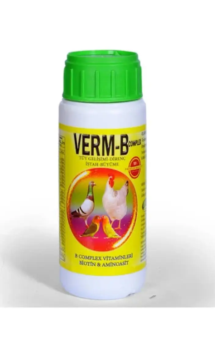 Vermb Complex- Tavuk Civciv Kaz Keklik Muhabbet Kuşu Kanarya Güvercin Sorunu Ve Tüyden Çıkarma Biotin Vitamin