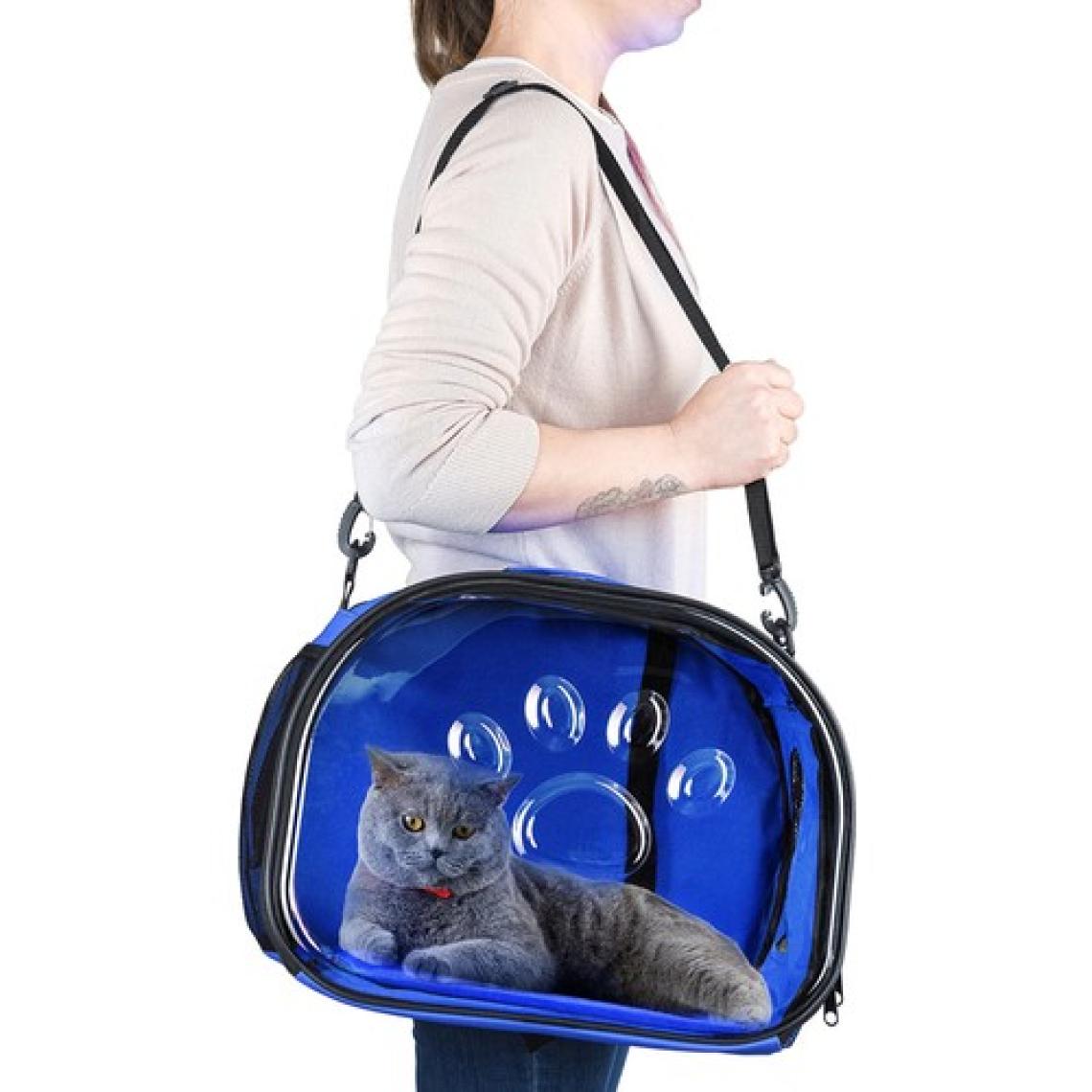 Ksburda Elips Kedi Taşıma Çantası Mavi