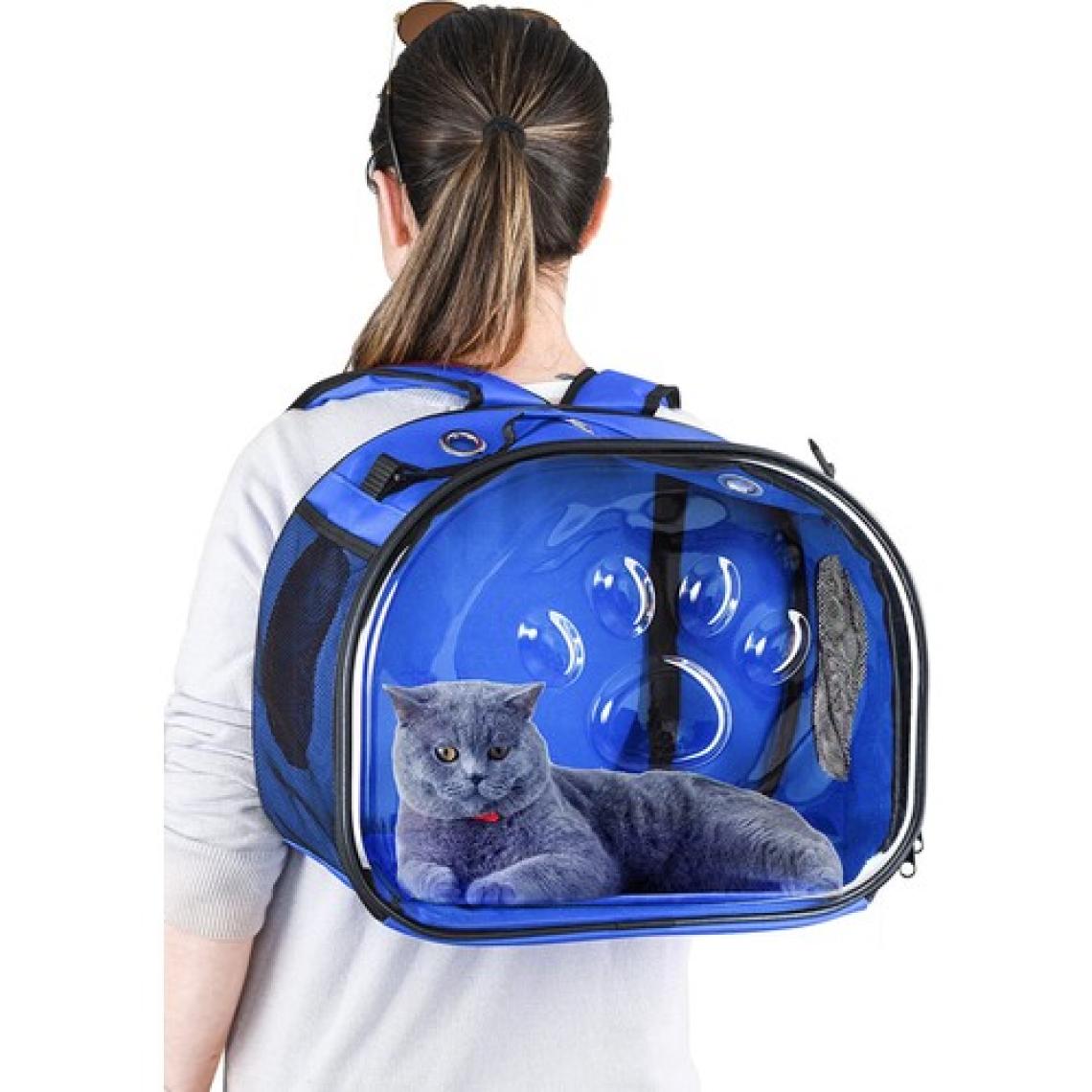 Ksburda Elips Kedi Taşıma Çantası Mavi