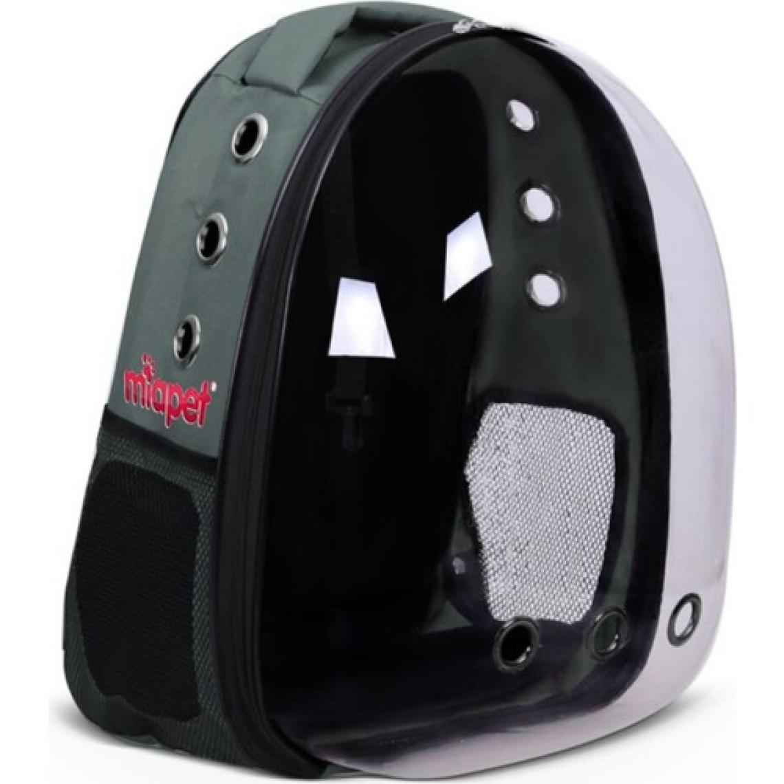 Miapet Şeffaf Astronot Kedi Köpek Taşıma Çantası 42 x 22 x 33 cm Gri
