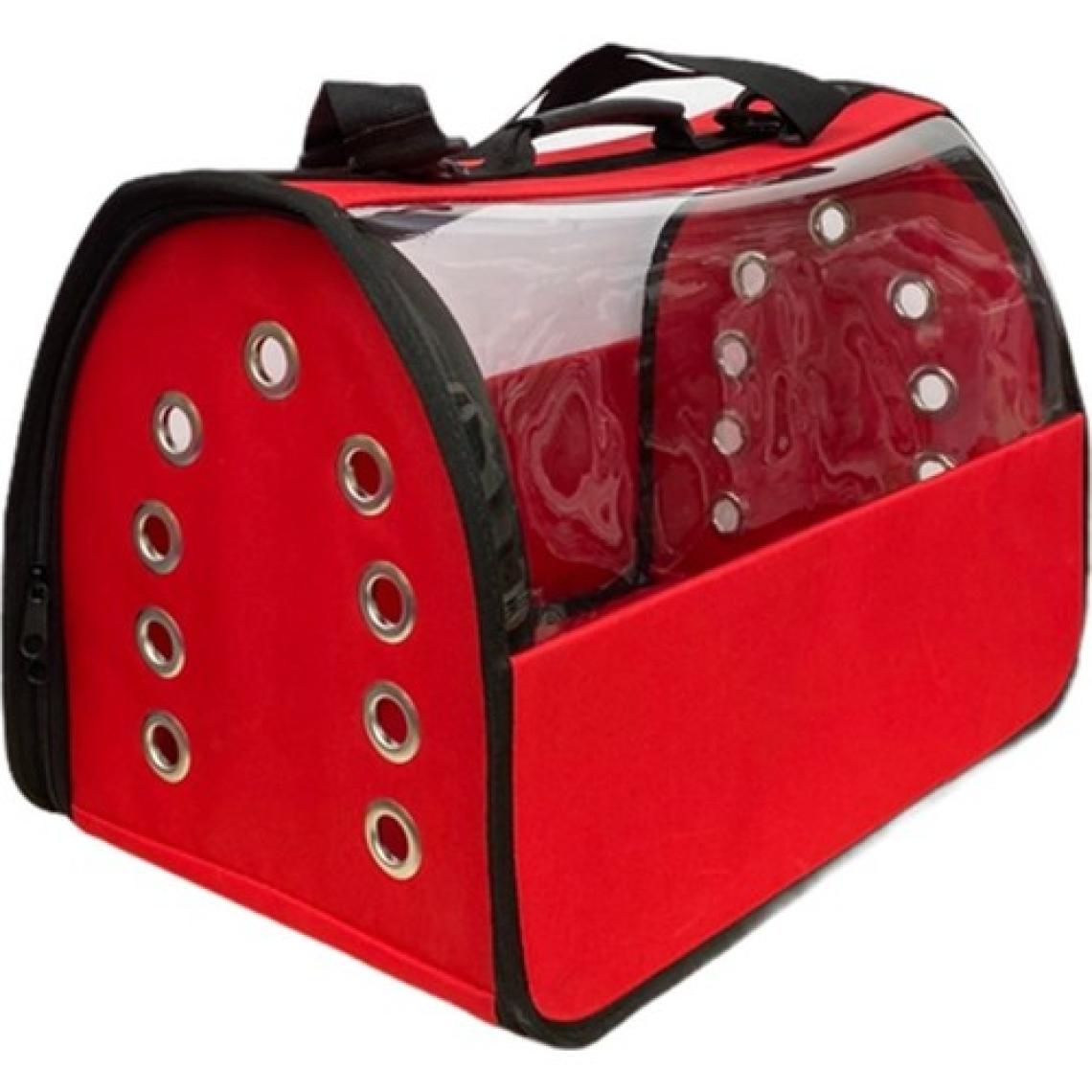 Şeffaf Büyük Kırmızı Taşıma Çantası 50 cm x 30 cm x 30 cm