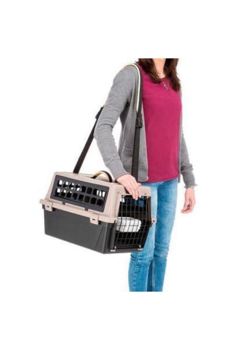 Atlas 10 Trendy Açık Kedi Köpek Taşıma Kabı - Kahverengi