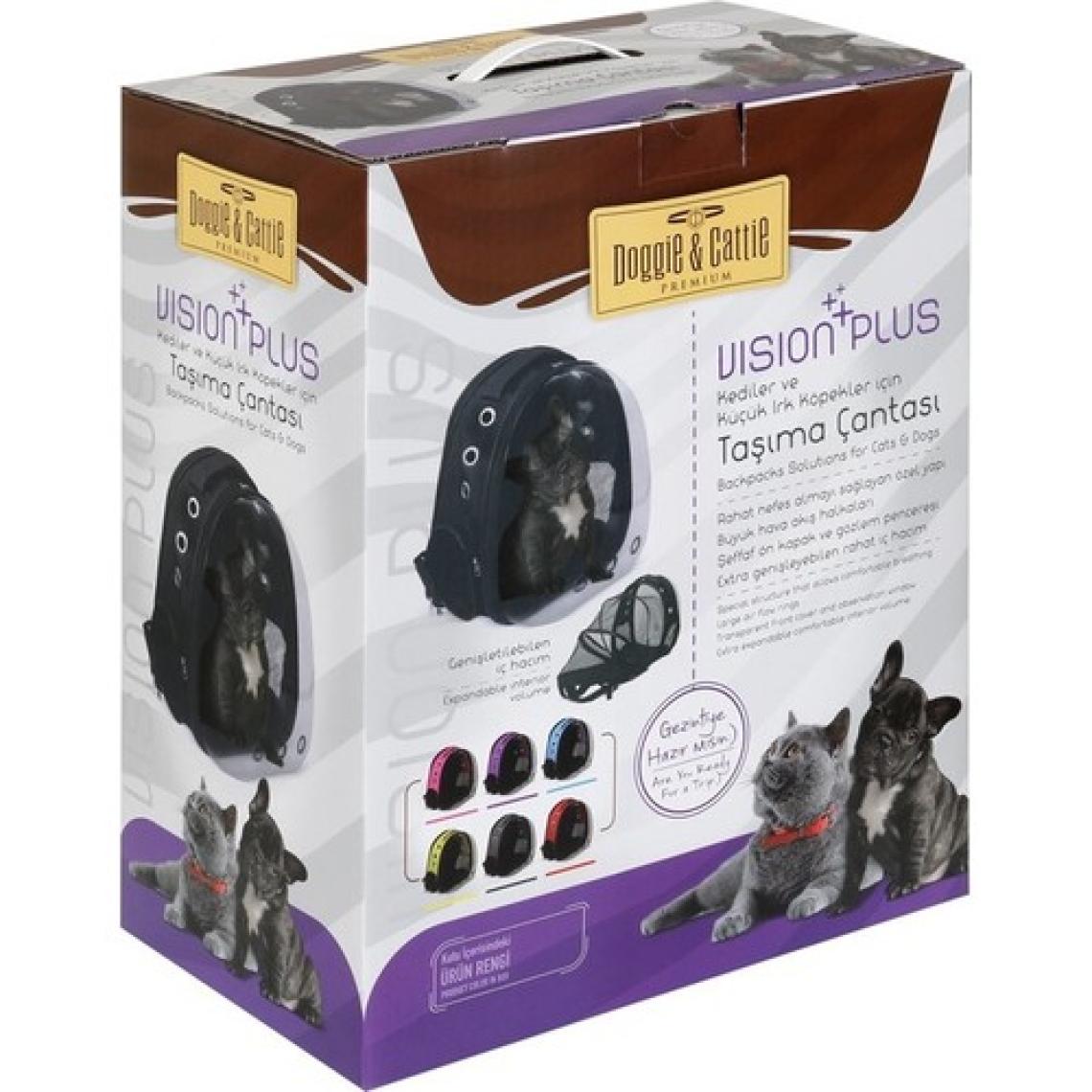 Cattie Visionplus Kedi Köpek Taşıma Çantası 25 x 35 x 40 cm Gri