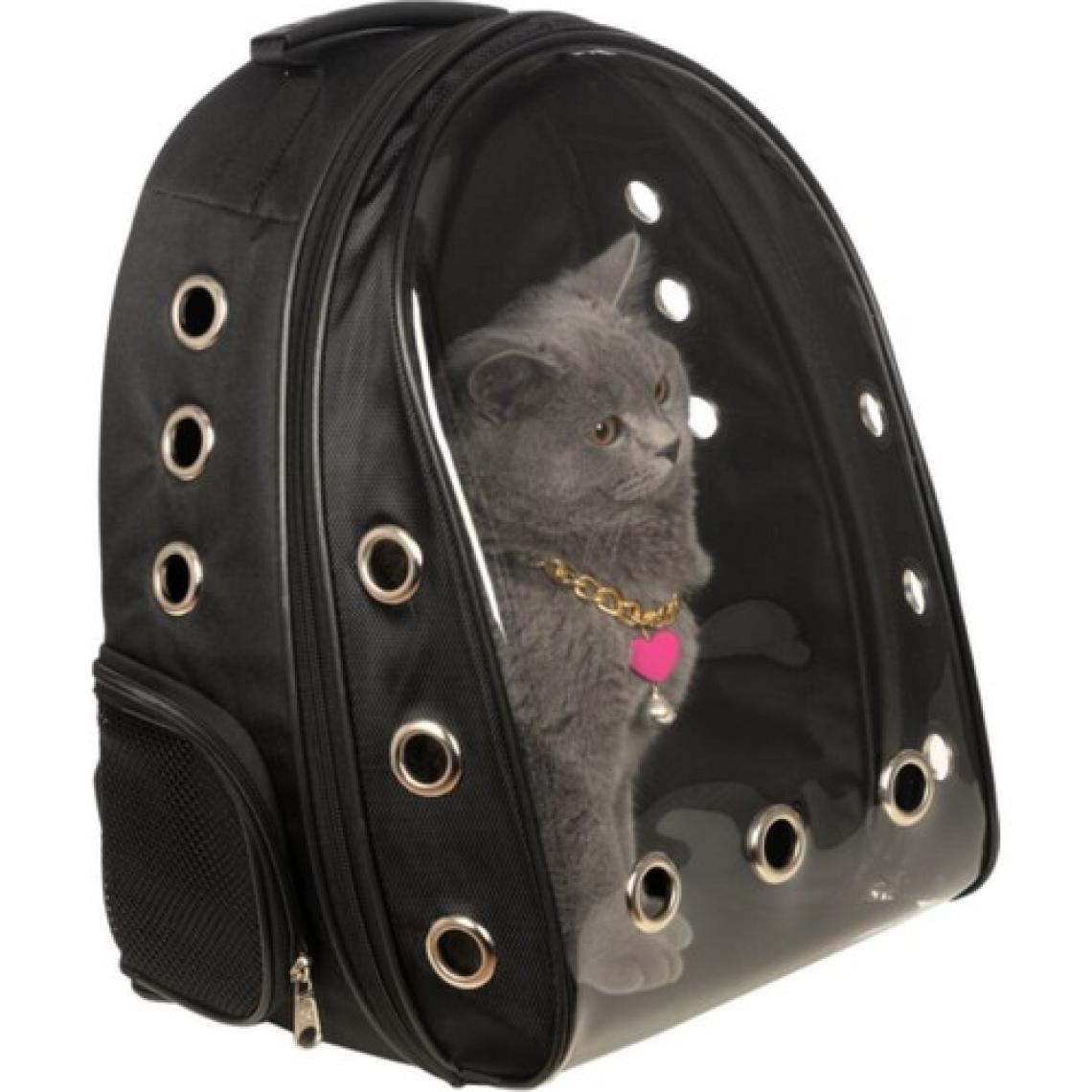 Modibags Şeffaf Astronot Kırılmaz Kedi Köpek Taşıma Çantası 42 x 22 x 33 Cm- Siyah