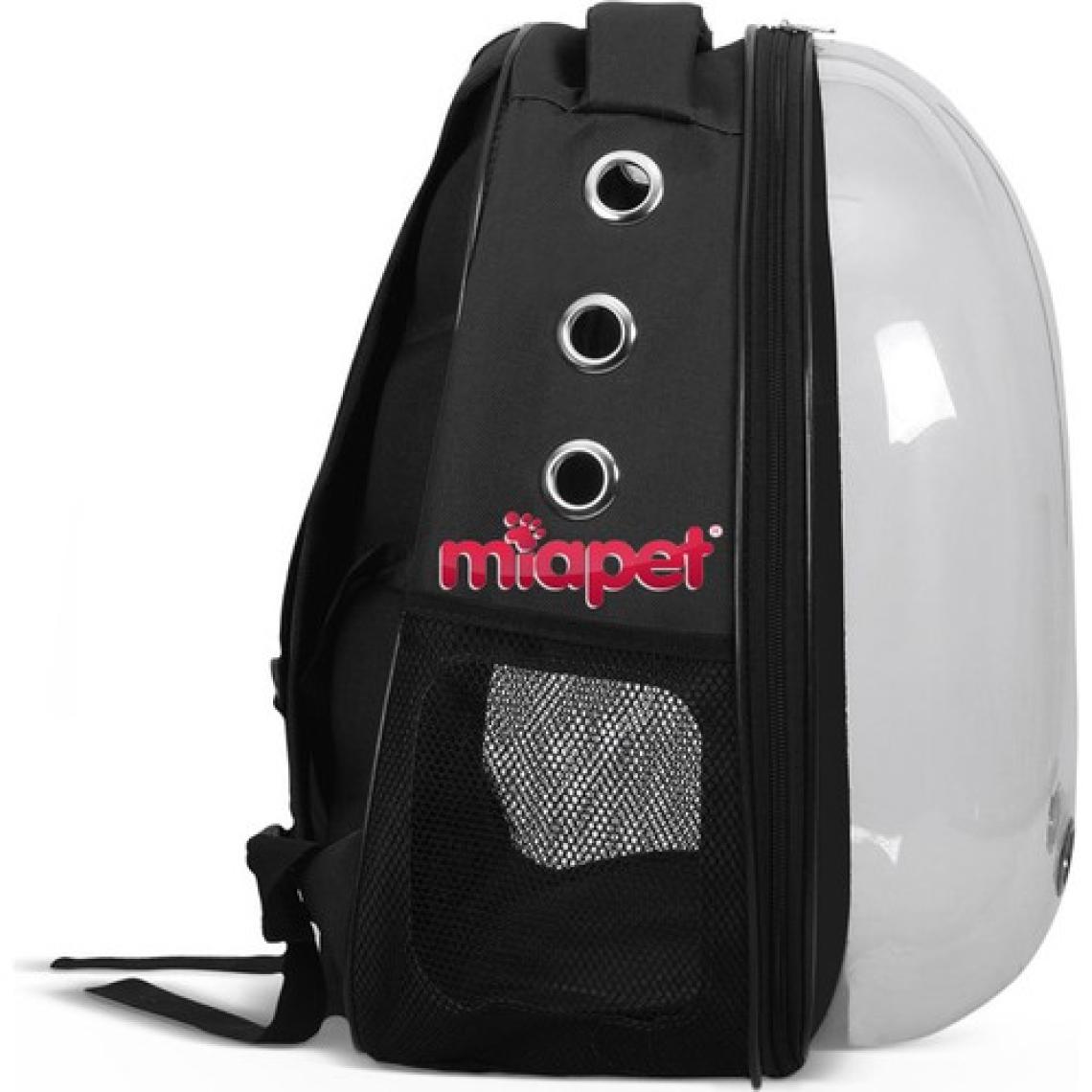 Miapet Şeffaf Astronot Kedi Köpek Taşıma Çantası 42 x 22 x 33 cm Siyah