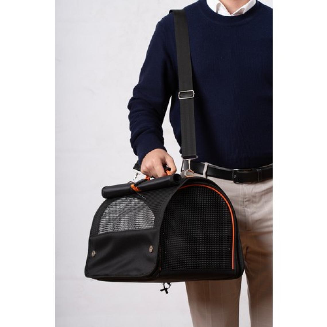 Brave Paws Flybag Fileli Kedi Taşıma Çantası 43 x 26 x 27 cm-Siyah