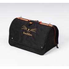 Brave Paws Flybag Fileli Kedi Taşıma Çantası 43 x 26 x 27 cm-Siyah