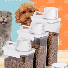 Grimor Life 3 Lü Sızdırmaz Depolama Kedi Köpek Mama Saklama Kabı- Ölçekli Erzak Depolama 1100 ml 1800 ml 2300 ml