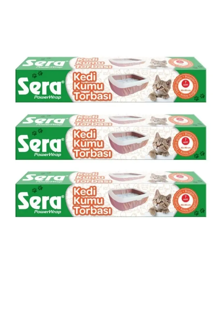 Sera Kedi Kumu Torbası 3x7'li 82x50 cm (3 Adet)