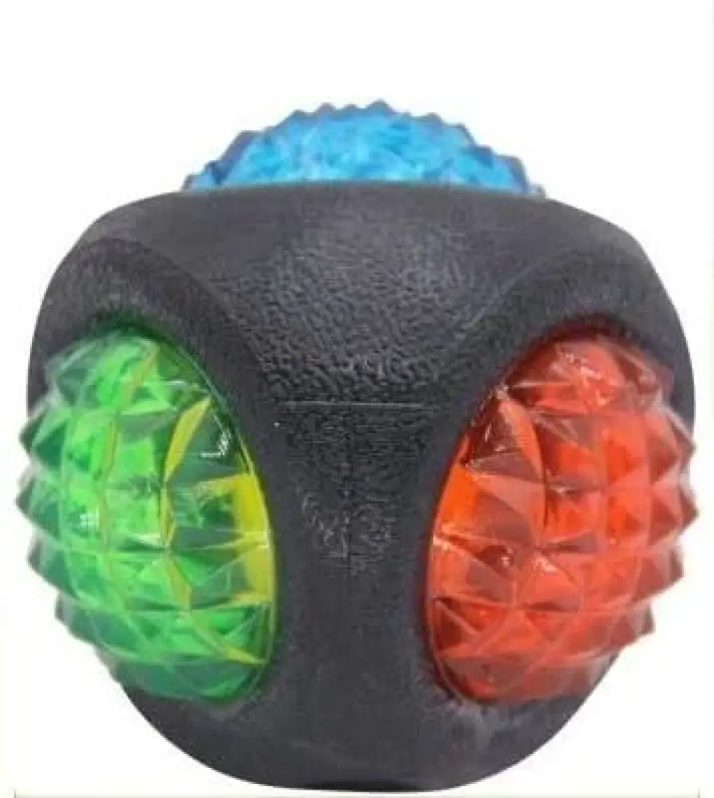 Nunbell Işıklı Kauçuk Köpek Top Oyuncağı 8 cm