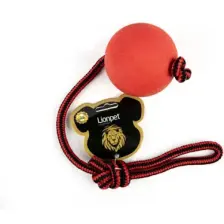 Lion Pet Köpek Oyuncağı Büyük Köpekler Için Ipli Kauçuk  Top 7 cm