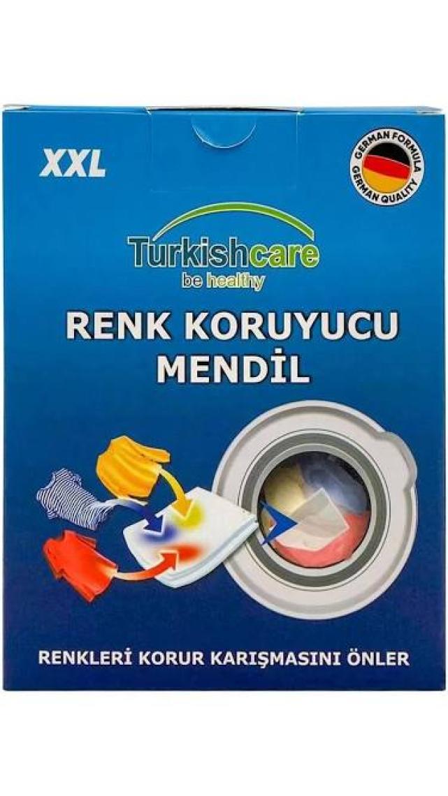 Turkishcare Renk Koruyucu Çamaşır Mendili 12'Li Paket – Türkiye Üretimi Konsantre Formül, Canlı Renkleri Uzun Süre Korur
