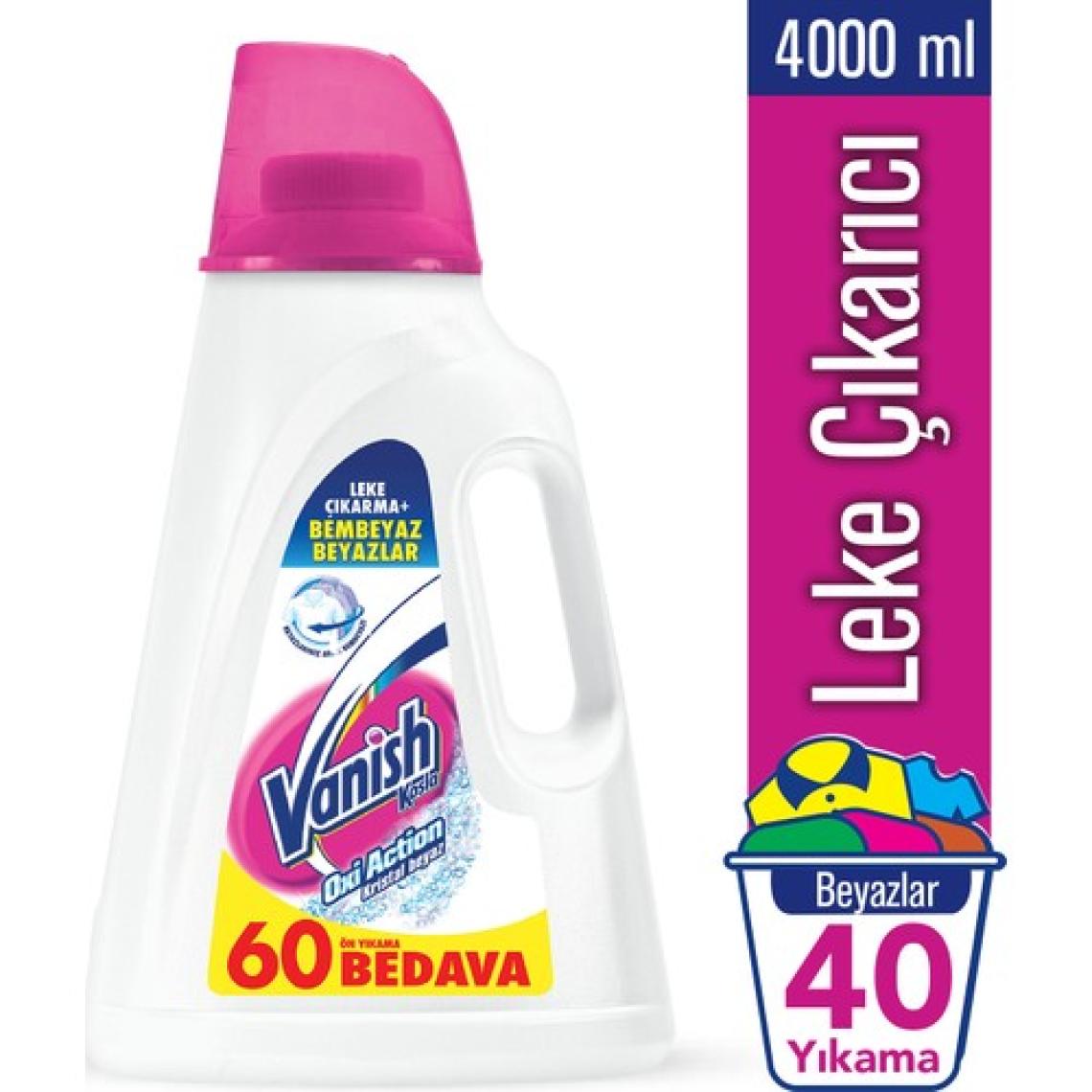 Vanish Kosla Oxi Action Sıvı Leke Çıkarıcı 4000 ml Beyazlar İçin