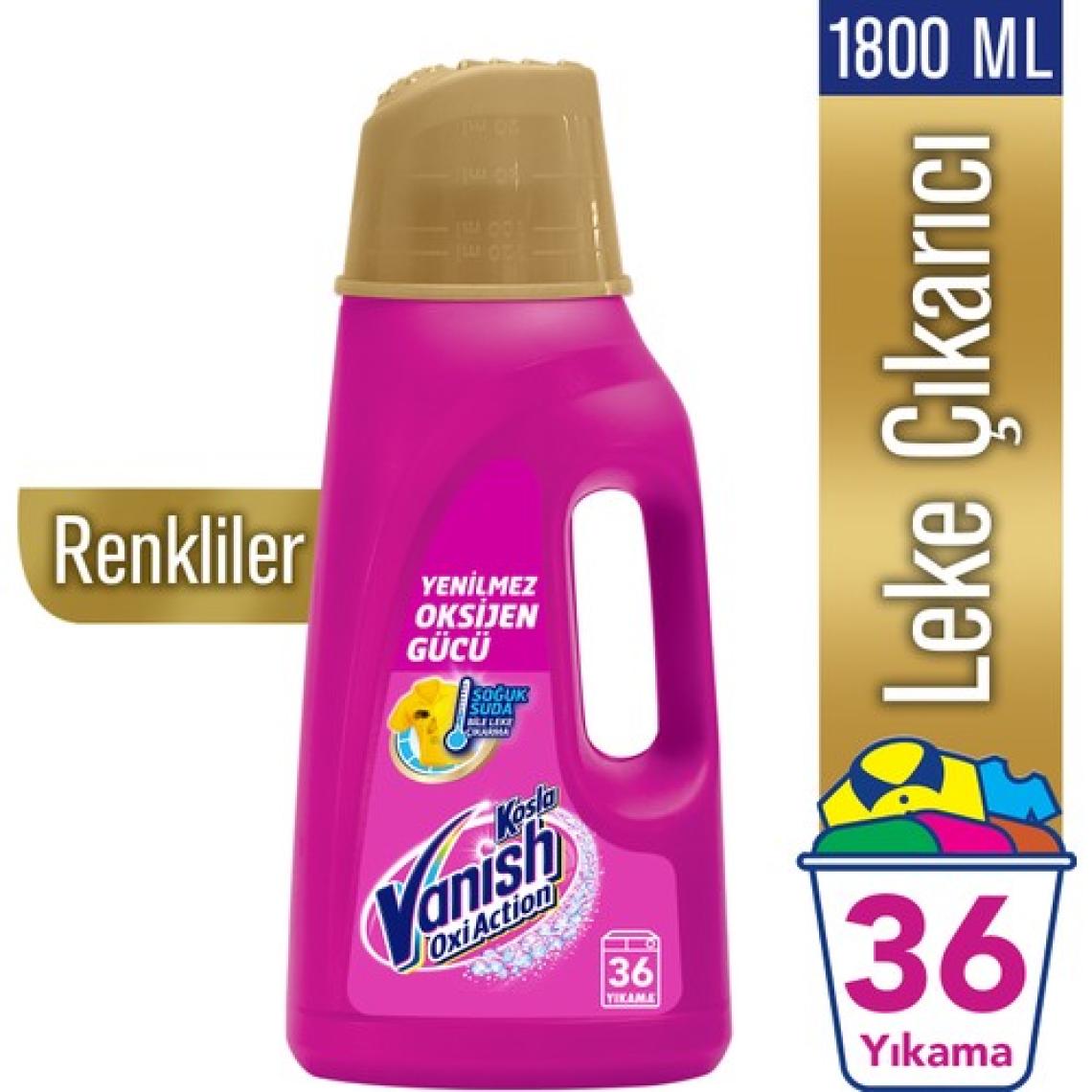 Vanish Kosla Oxi Action Gold Sıvı Leke Çıkarıcı 1800 ml Renkliler İçin