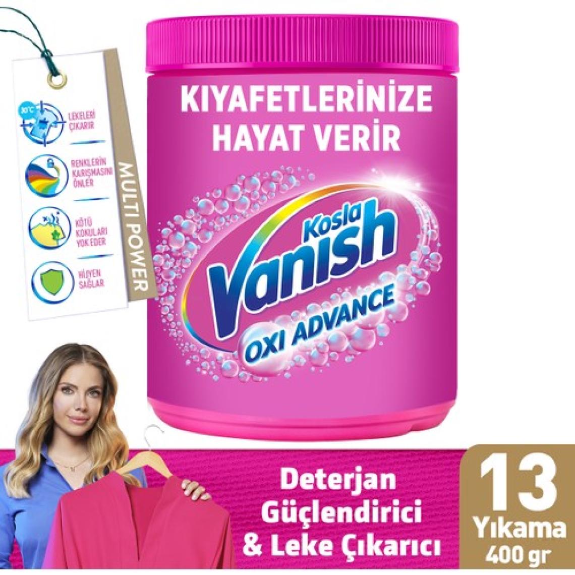 Vanish Kosla Multipower Renkliler için Leke Çıkarıcı ve Deterjan Güçlendirici Toz 400 g