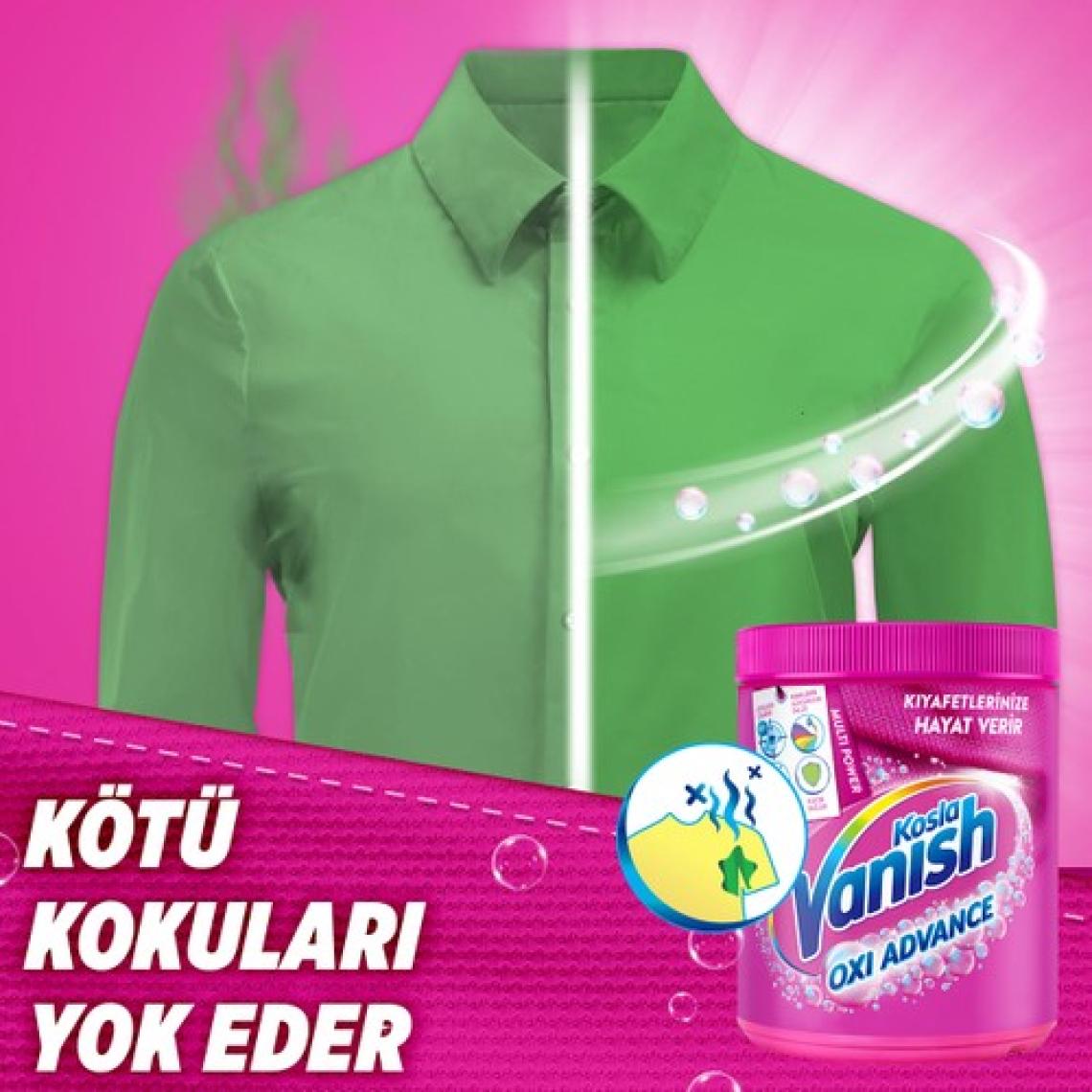 Vanish Kosla Multipower Renkliler için Leke Çıkarıcı ve Deterjan Güçlendirici Toz 400 g