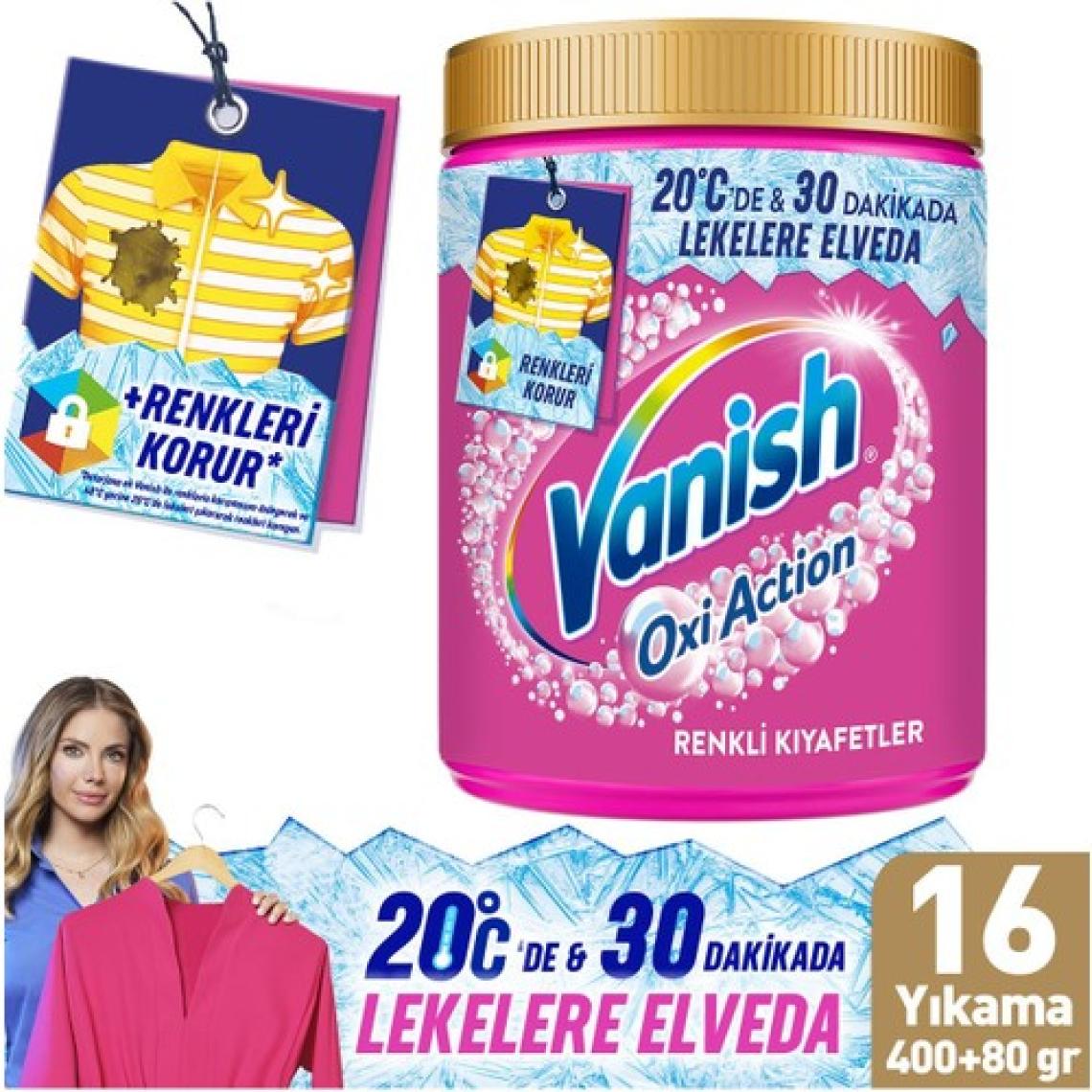 Vanish Multipower Toz Leke Çıkarıcı Deterjan  480gr Pembe + 480gr Beyaz