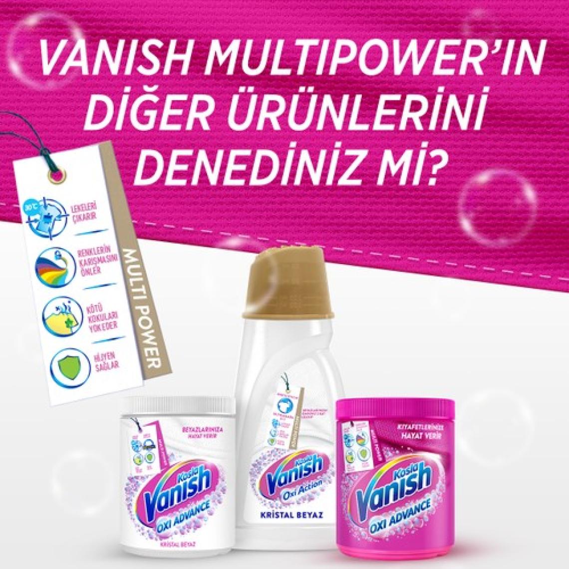 Vanish Kosla Multipower Gold Renkliler için Leke Çıkarıcı ve Deterjan Güçlendirici 1 lt