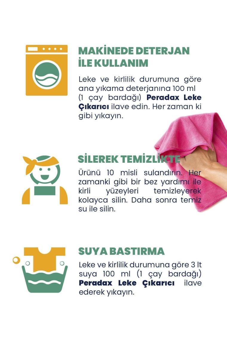 Peradax Clean Ultra Güçlü Çok Amaçlı Bitkisel Leke Çıkarıcı Köpük