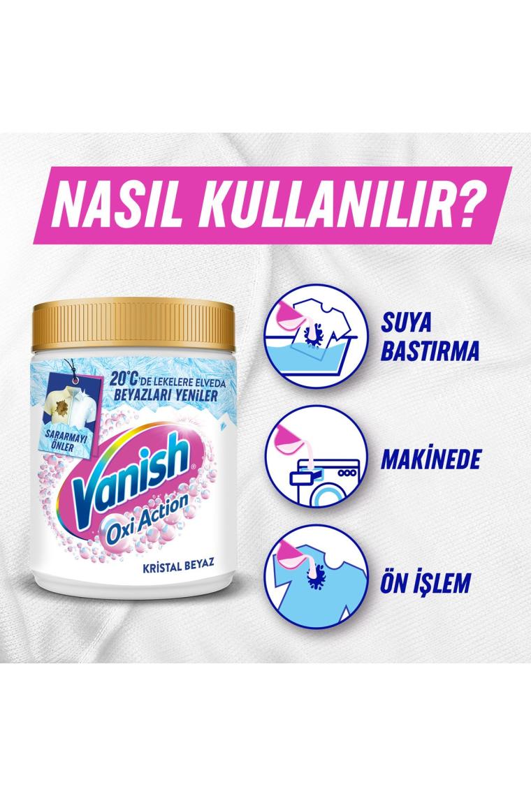 Oxi Action Kristal Beyaz Toz Deterjan Güçlendirici ve Leke Çıkarıcı 480 Gram